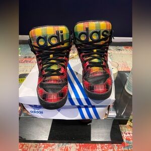 Rare men’s plaid Jeremy Scott’s! Size 12.